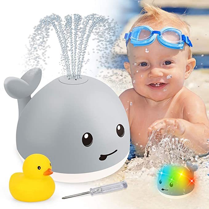 Floating, Spraying & Light-Up Whale Bath Toy - Image 3