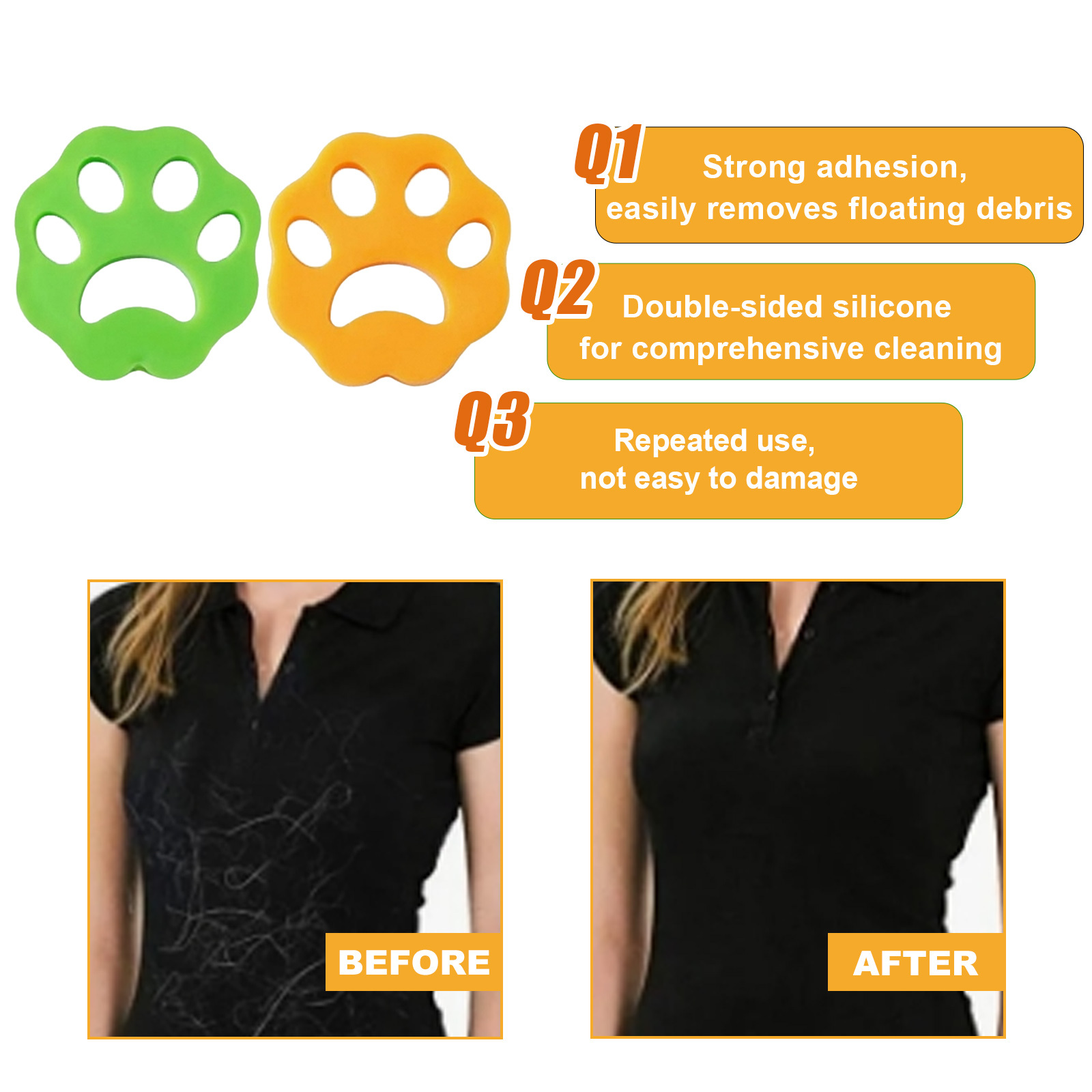 2-Pack Reusable Pet Hair Remover - Image 2