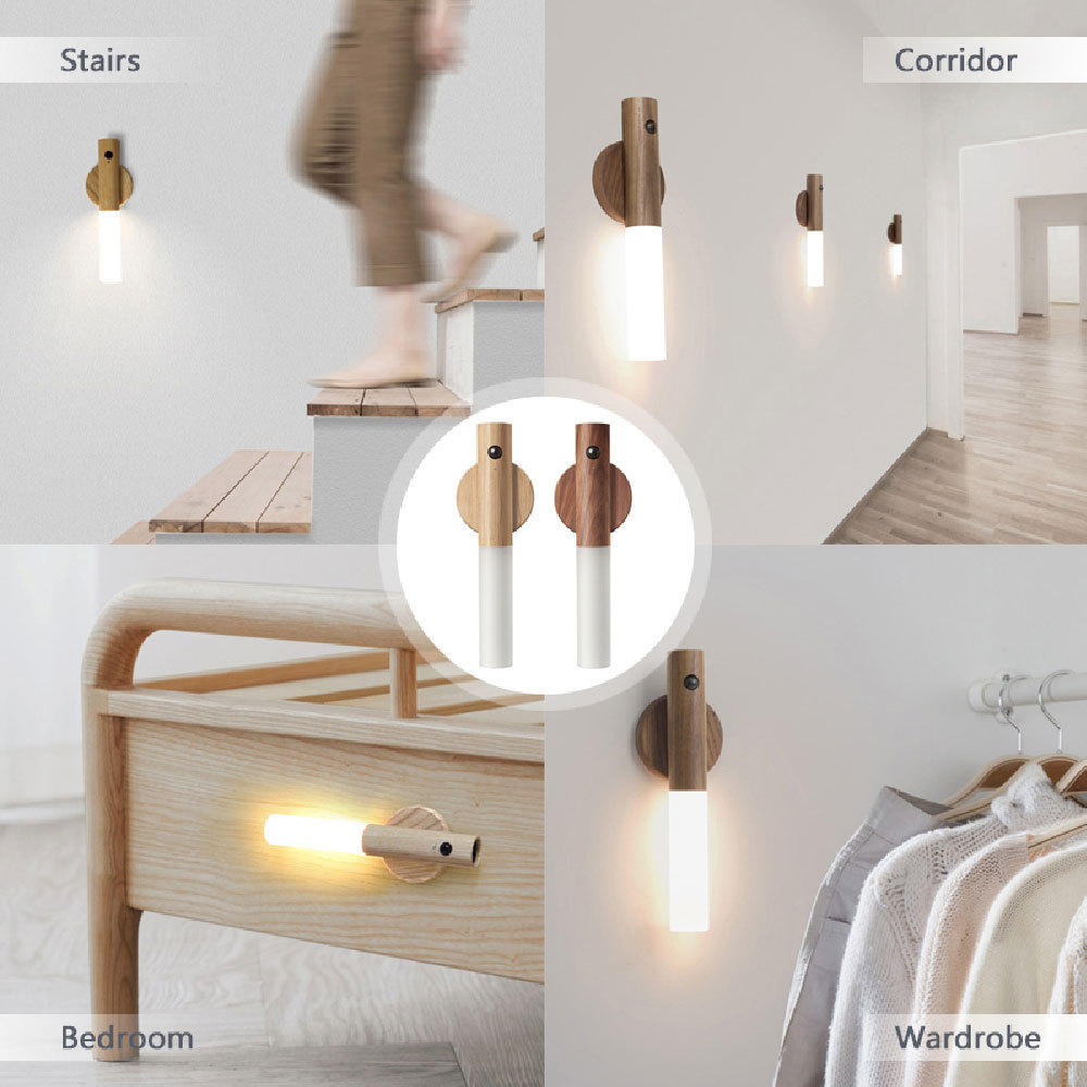 Magnetic Wood LED Night Light