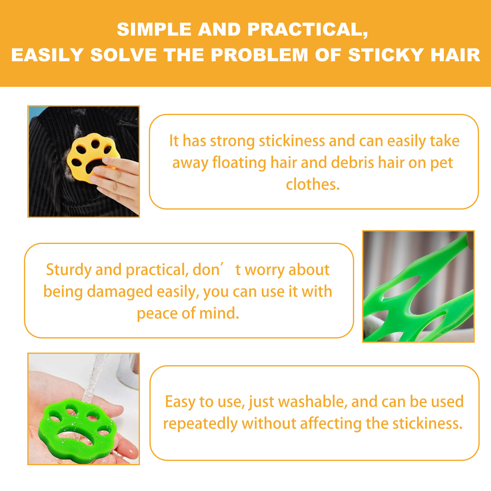 2-Pack Reusable Pet Hair Remover - Image 6