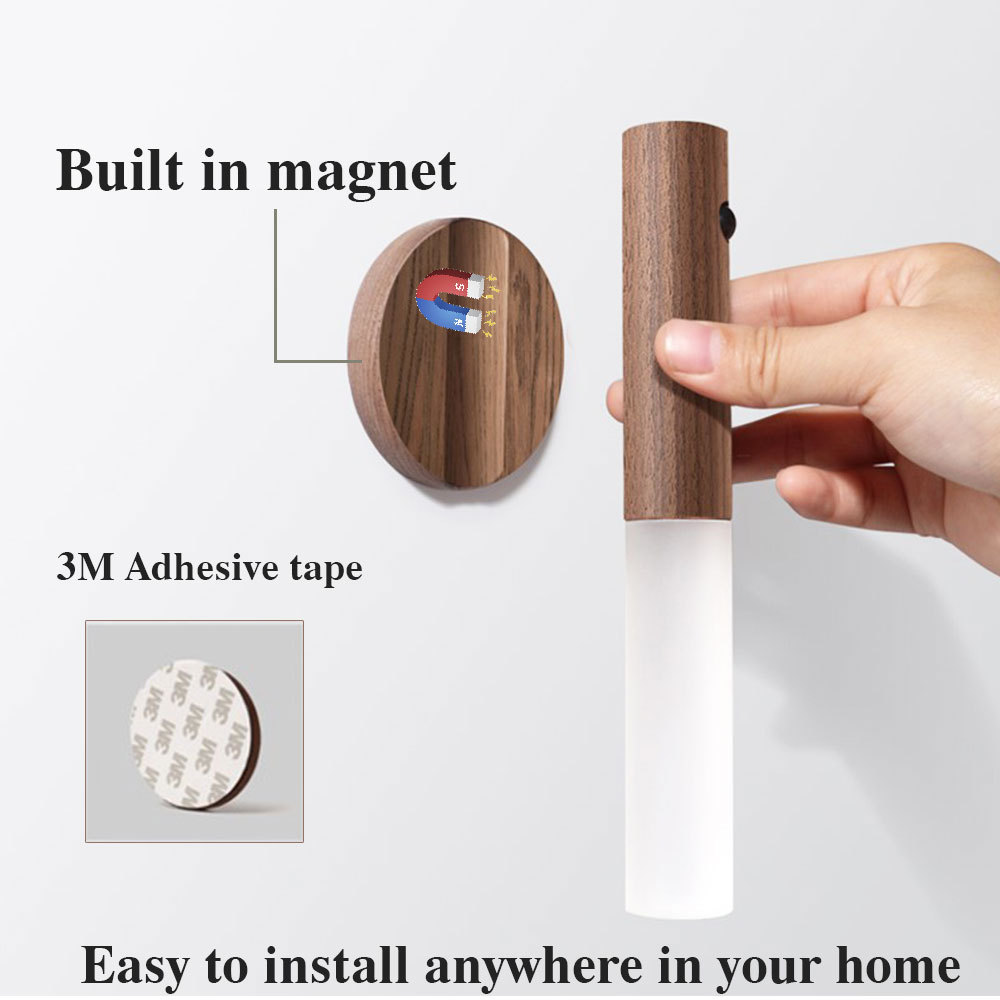 Magnetic Wood LED Night Light - Image 3