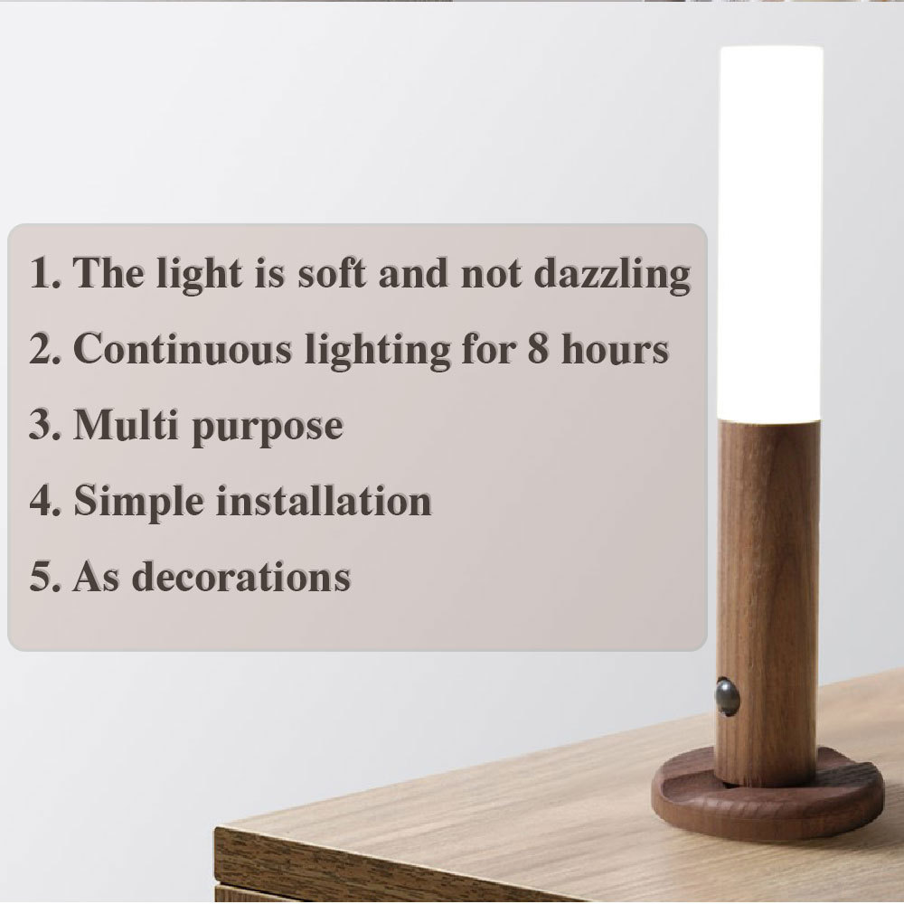 Magnetic Wood LED Night Light - Image 5
